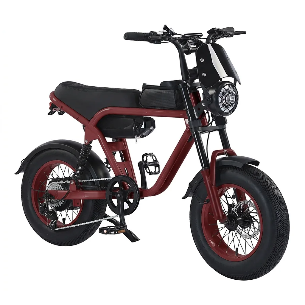 BR Cheap Fat Electric Bike Mountain Ebike Eletric Dirt Bike Full Suspension Retro Super73 Style 4.0 Tire Electric Bicycle For Ad image 5