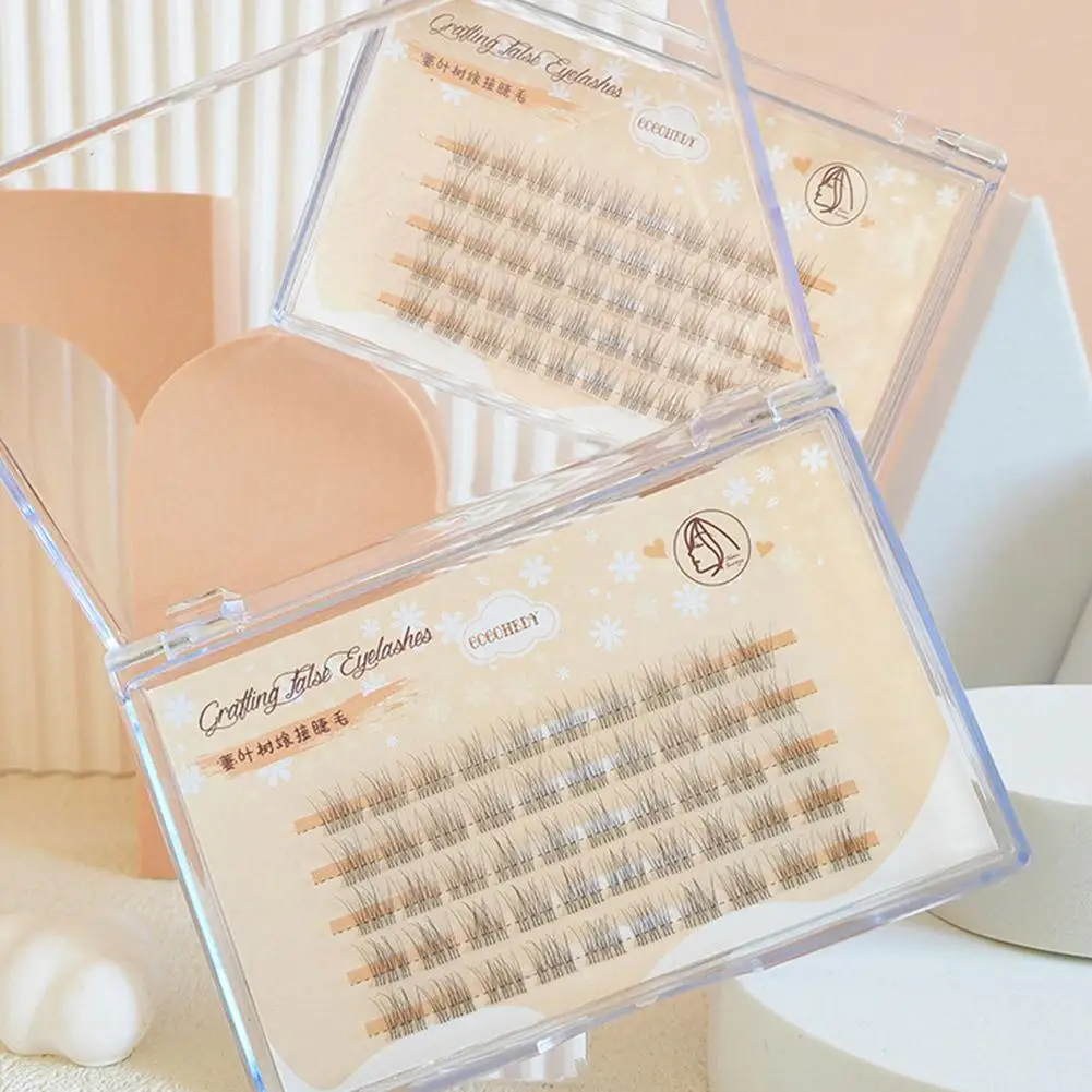 セグメント化された妖精つけまつげ自己粘着ナチュラルルック個別クラスター透明テリア女性メイクアップツール