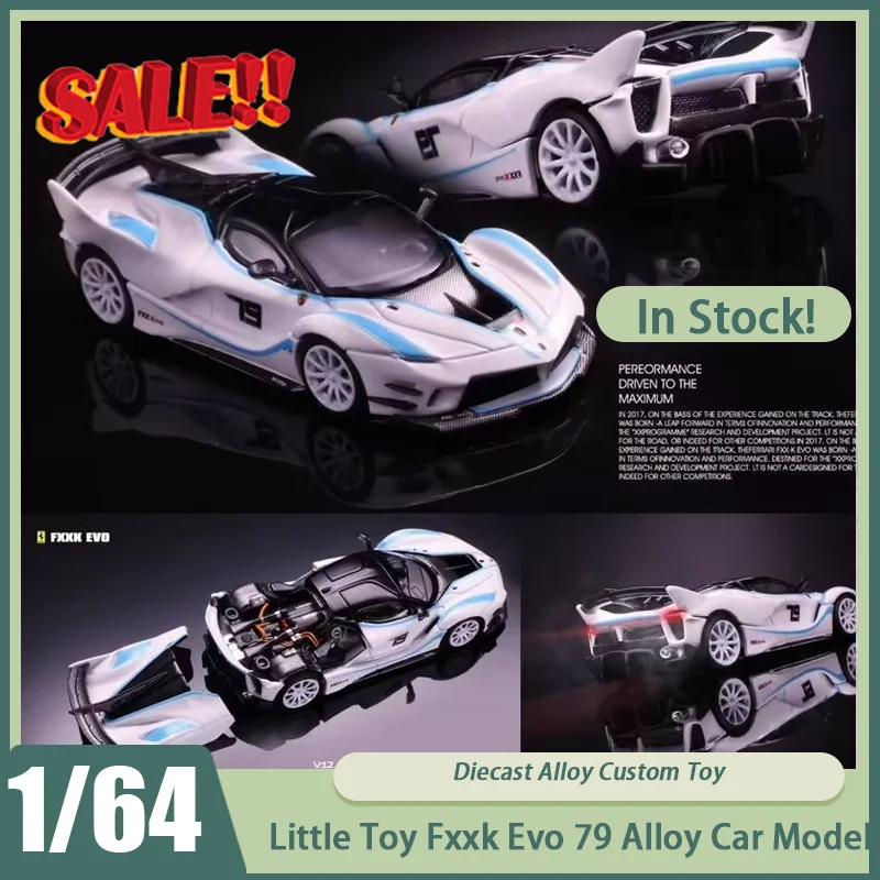 

New In Stock Little Toy 1:64 Fxxk Evo 79 Alloy Car Model Miniature Diecast Foshan Exhibition Ornaments Custom Toys Kids Gifts