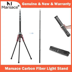 Marsace MF01 1.9M Carbon Fiber Lighting Stand Portable Tripod Photography Light Stand for LED Light Flash Softbox Travel Monopod