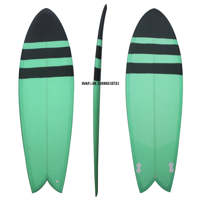 

PU Foam Fiberglass Fish Tail Surfboards Waterplay Surfing