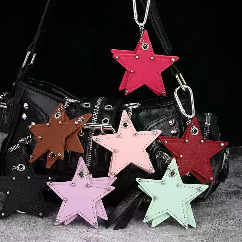 Five-pointed Star Keychain Handmade Drilling And Puncture Colorful Creative Bag Pendant Backpack Decoration
