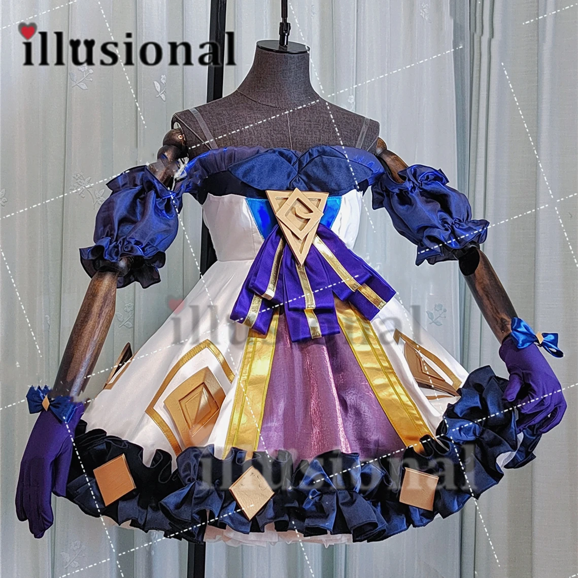 

illusional Custom made size Gwen from LOLM Gwen Cosplay Costume classical skin evening party dress female