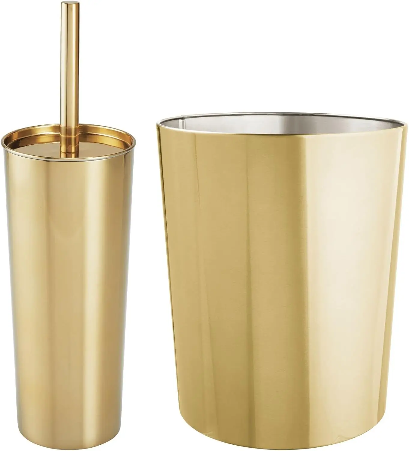 

Круглая металлическая современная компактная отдельно стоящая пластиковая щетка для унитаза и круглый бачок для унитаза объемом 6,4 литра/1,7 галлона