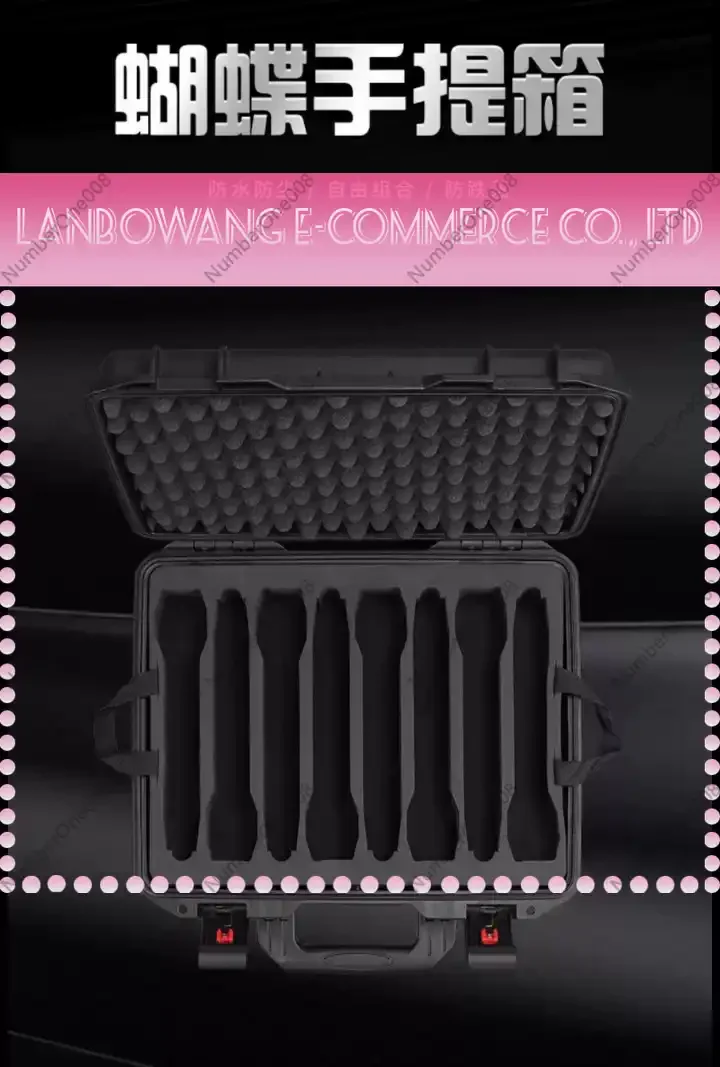 PP Double Layer Mic Case Holds 8 Handheld 8 Bodypack Wireless Shockproof Box