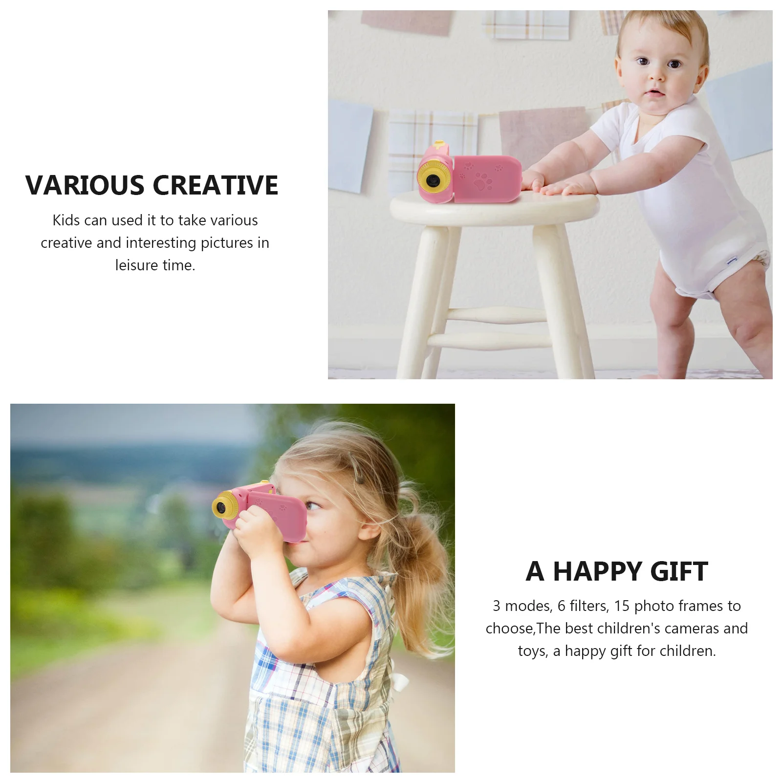 1 مجموعة الأطفال 2000 واط عالية الوضوح شاشة كبيرة رقمية للأطفال التصوير صورة شخصية تسجيل الفيديو هدية صغيرة للطفل #6