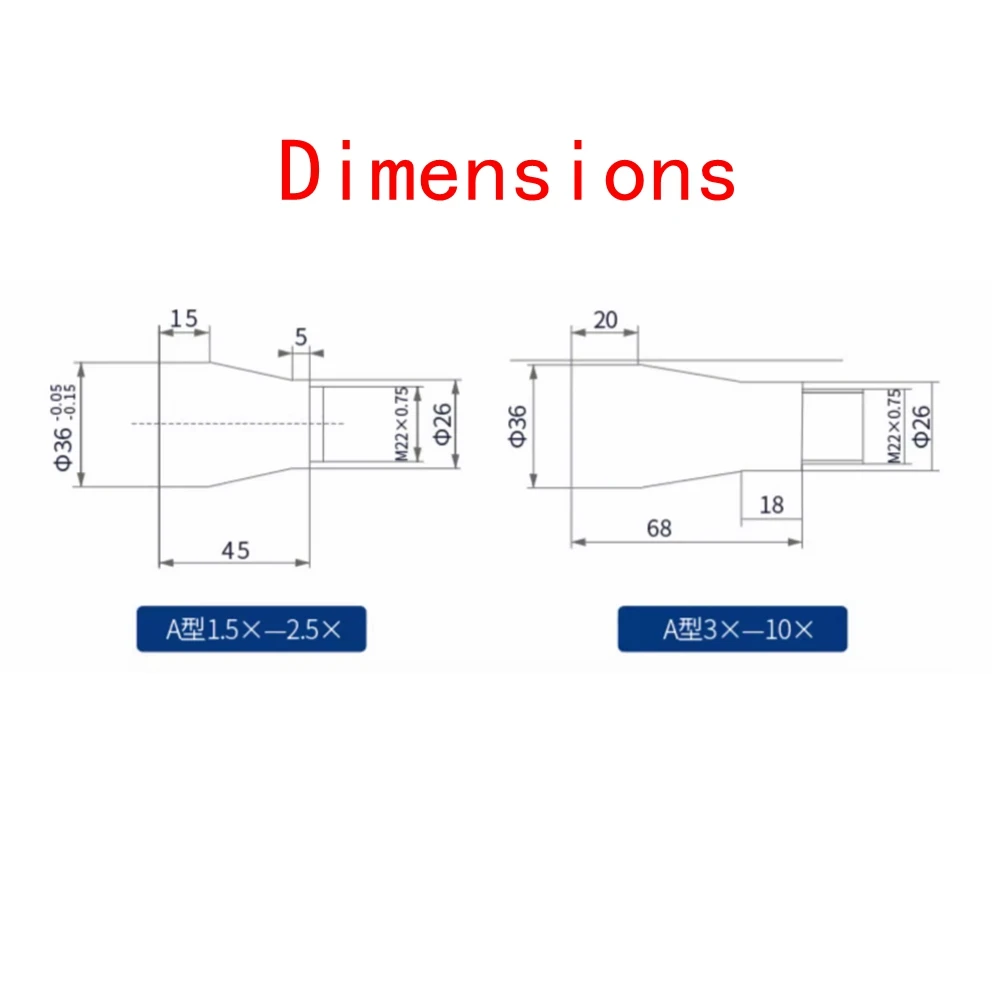 موسع شعاع الليزر 1.5-20X 450nm/532nm/632.8nm/808nm/1064nm Type-A