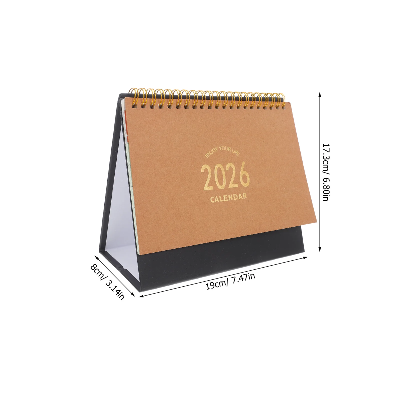 Mini Desk Calendar Small 2025-2026 Standing Flip Monthly Schedule Thick Paper Office Home Organizer Desk Calendar Standing