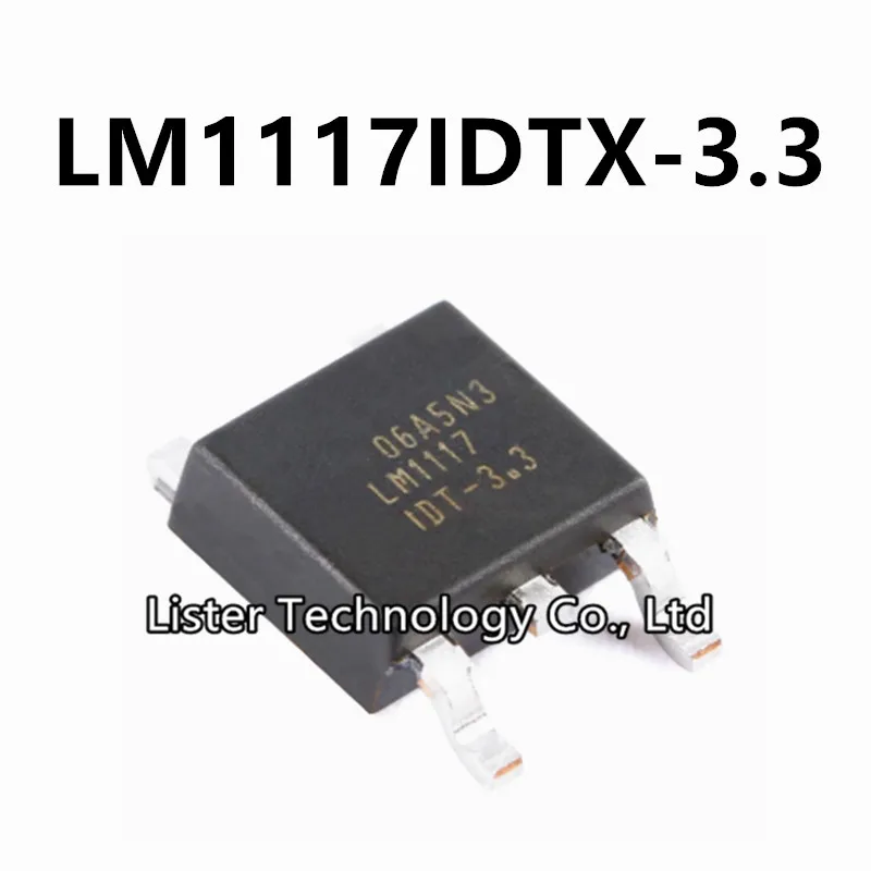 10~100PCS/Lot New LM1117IDTX-3.3/NOPB TO-252 Marking:LM1117IDT-3.3 TO252 LM1117-3.3V SMD