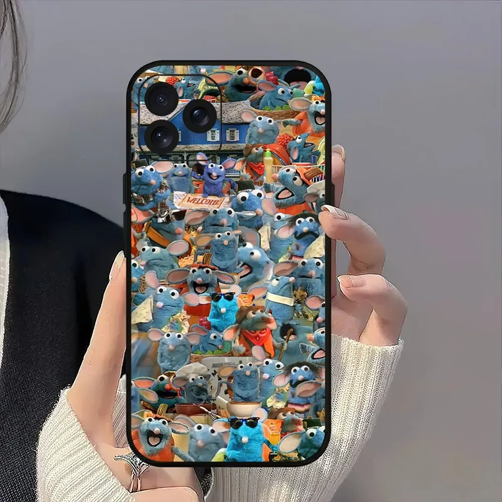 TV Cartoon Blue Mouse T-Tutter Cute House meme Phone Case For iPhone 8 14 15 13 12 11 Mini X Xr XS Pro MAX Plus Shell