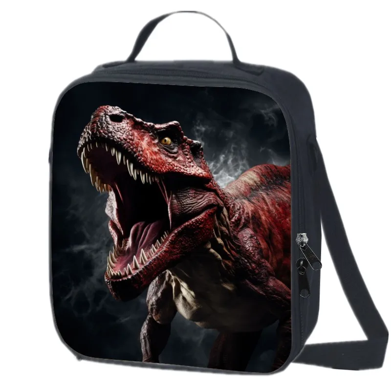 Digital printed animal Jurassic dinosaurs children\'s lunch bag for Boys and Girls Fashion Bento Bag Outdoor Lunch Thermal Bag