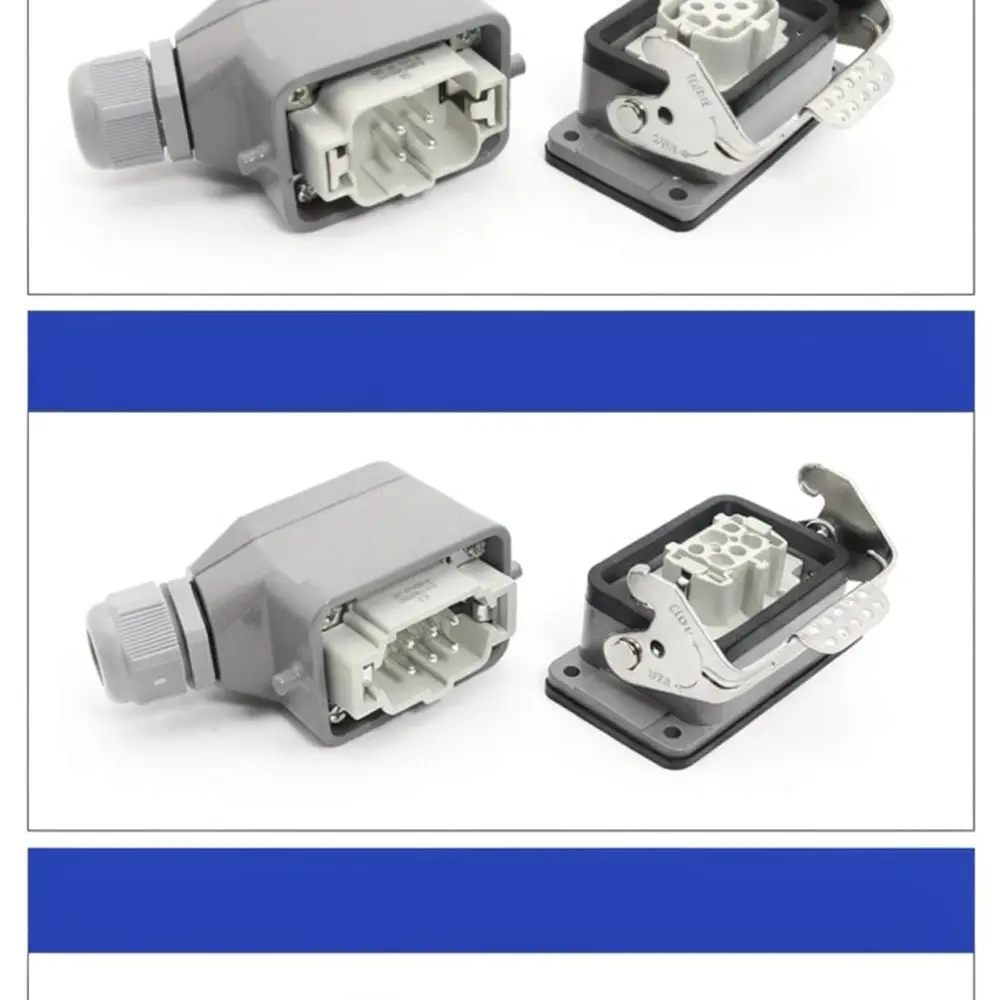 Industrial Electrical Heavy Duty Connector For Kono Rectangular Plug Socket Kit Automation Machinery Production System
