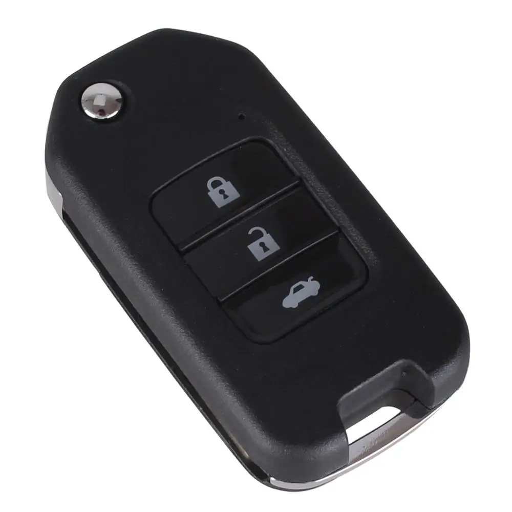 KEYYOU FOLDING FLIP REMOTE SHELL FOB CASE 3 BUTTONS FIX FOR 2014 HONDA CRIDER JADE CIVIC ACCORD CITY ODYSSEY KEY