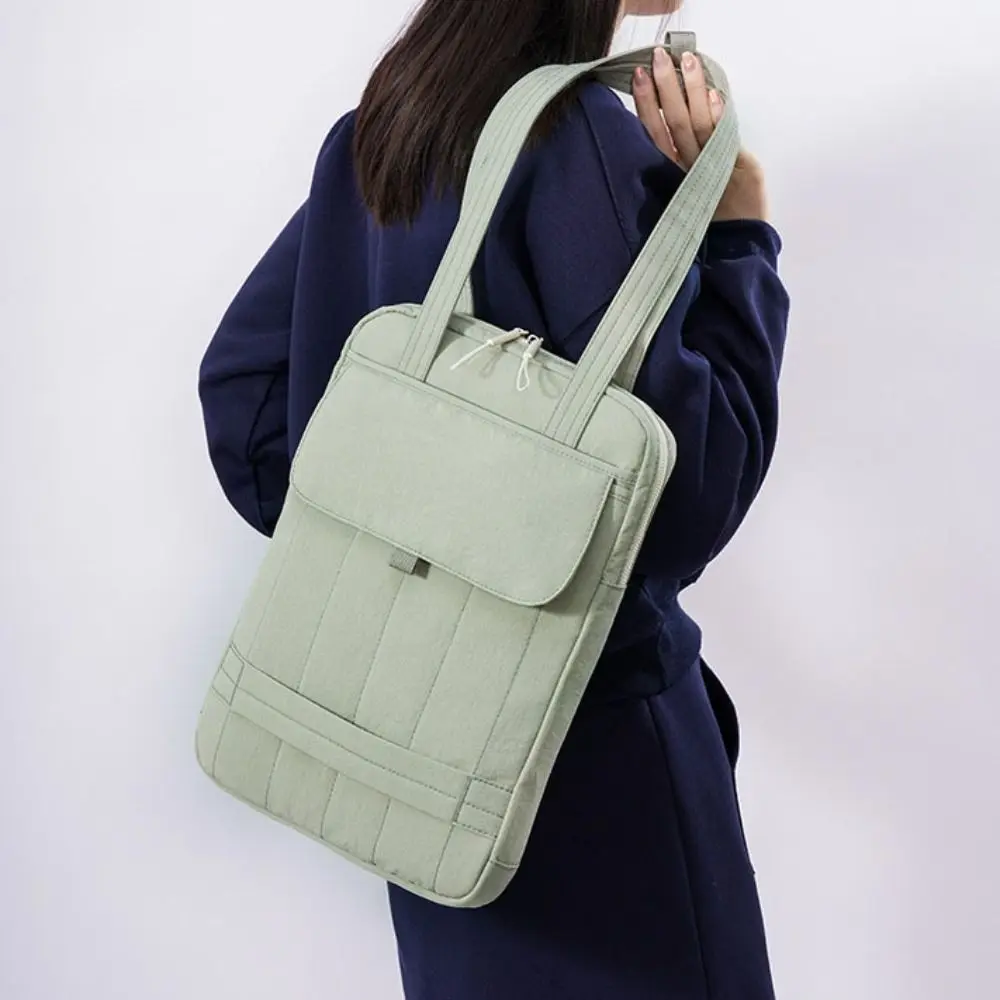 Simple Solid Laptop Shoulder Bag Shockproof Handbag Computer Storage Bag Waterproof File Package Business Briefcase Bag Daily
