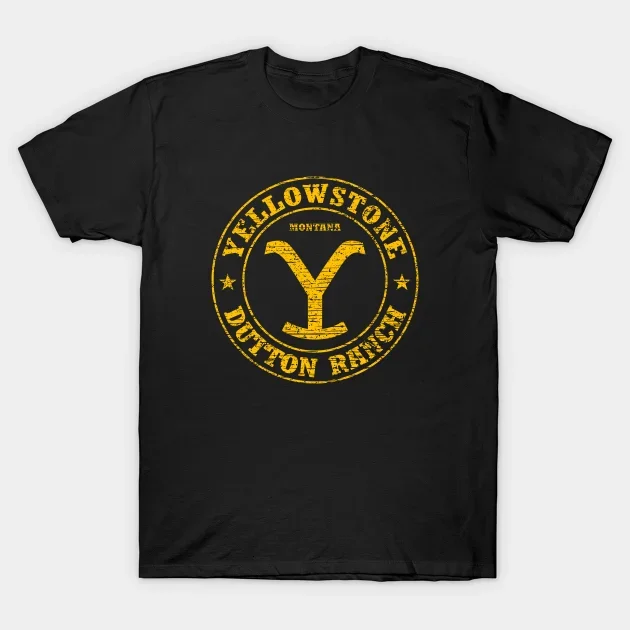 Yellowstone Dutton Ranch T Shirt TV Shows Tshirts Cool Western Cowboy Graphic Tshirt Men Oversized Ropa Hombre Camisetas
