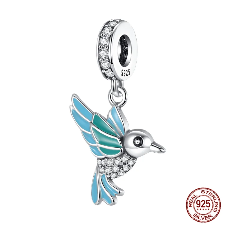 Original Charms 925 Silver Parrot & Bird Charms Bead Fits Women 3mm Original Bracelet Necklace DIY Fine Jewelry Gift 2024 New in