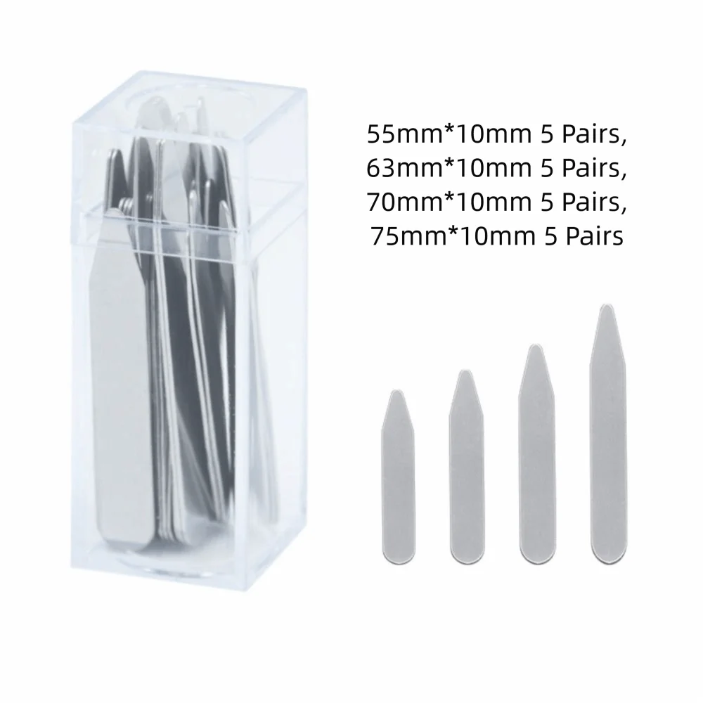 40 قطعة مكافحة لفة الفولاذ المقاوم للصدأ طوق Stiffeners المغناطيسي قميص الوقوف طوق أداة طوق تقوية طوق المشكل منصات ثابتة