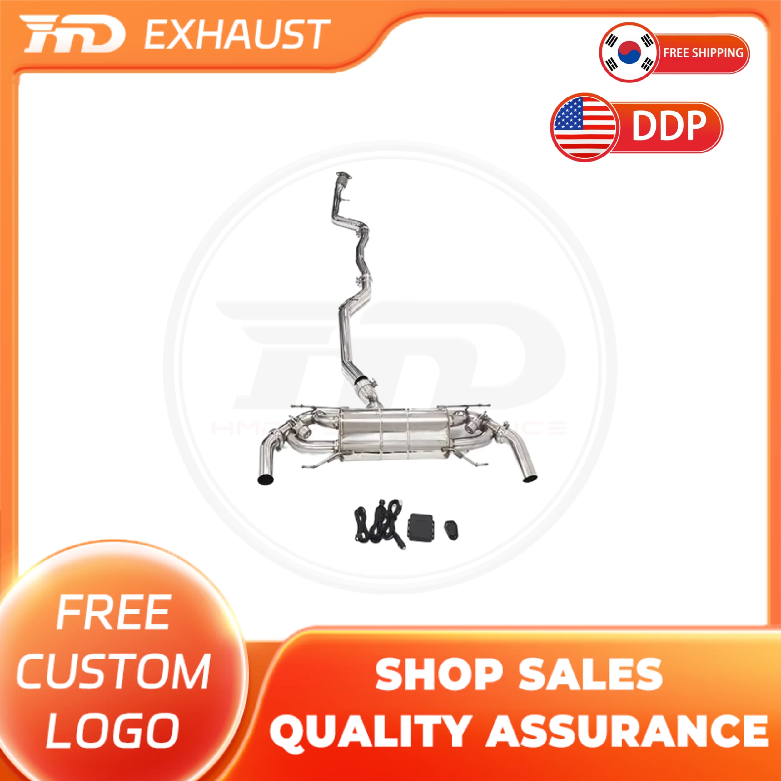 

HMD Hot sale Stainless steel Exhaust System Performance Catback Exhaust for Alfa Romeo Giulia 2.0T Accesorios Electronic