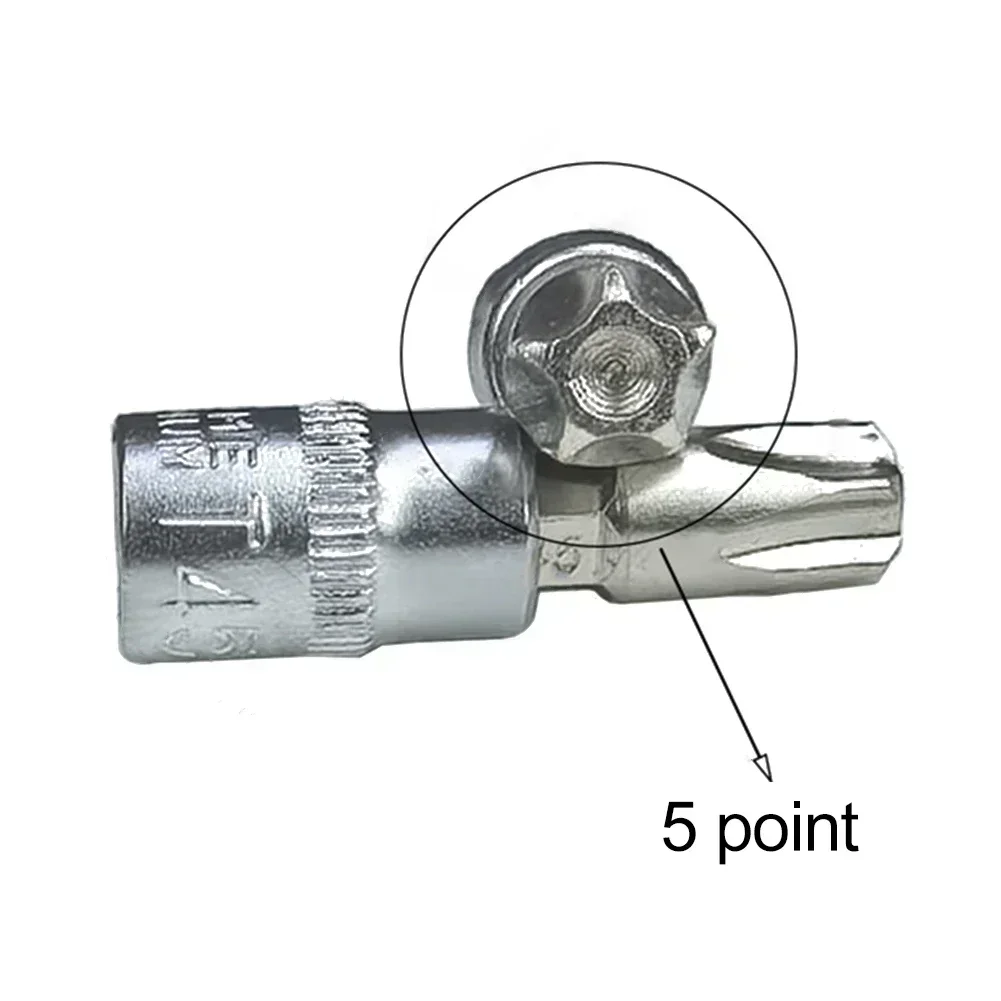 9pcs/set 5 Point Star Torx Screwdriver Bit 1/4 Inch Drive Socket