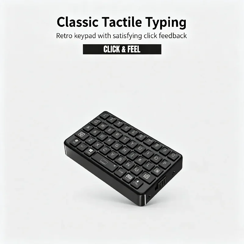 Retro Touch Mini Blackberry Keyboard Bluetooth Three System Universal For Windows For Android Portable Phone Keypad