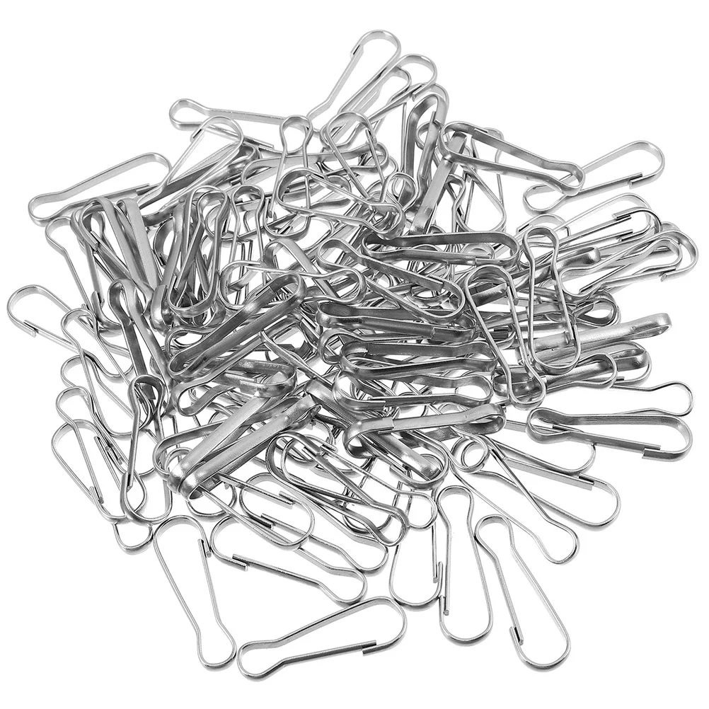 

30 Pcs Stainless Steel Keychain Flag Pole Clip Hooks Metal Clips for Hanging Mini Carabiner Snap Clasp