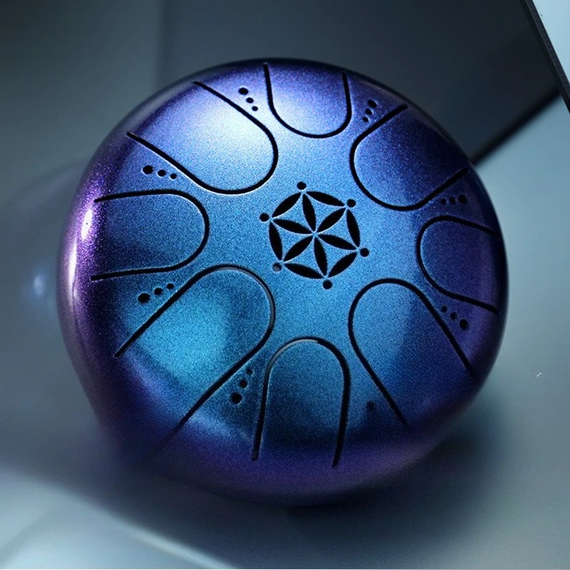 

Барабан для языка из стального сплава, 8-тональный мини-портативный барабан для языка, ручные барабаны для медитации, йоги, профессиональный ударный музыкальный инструмент