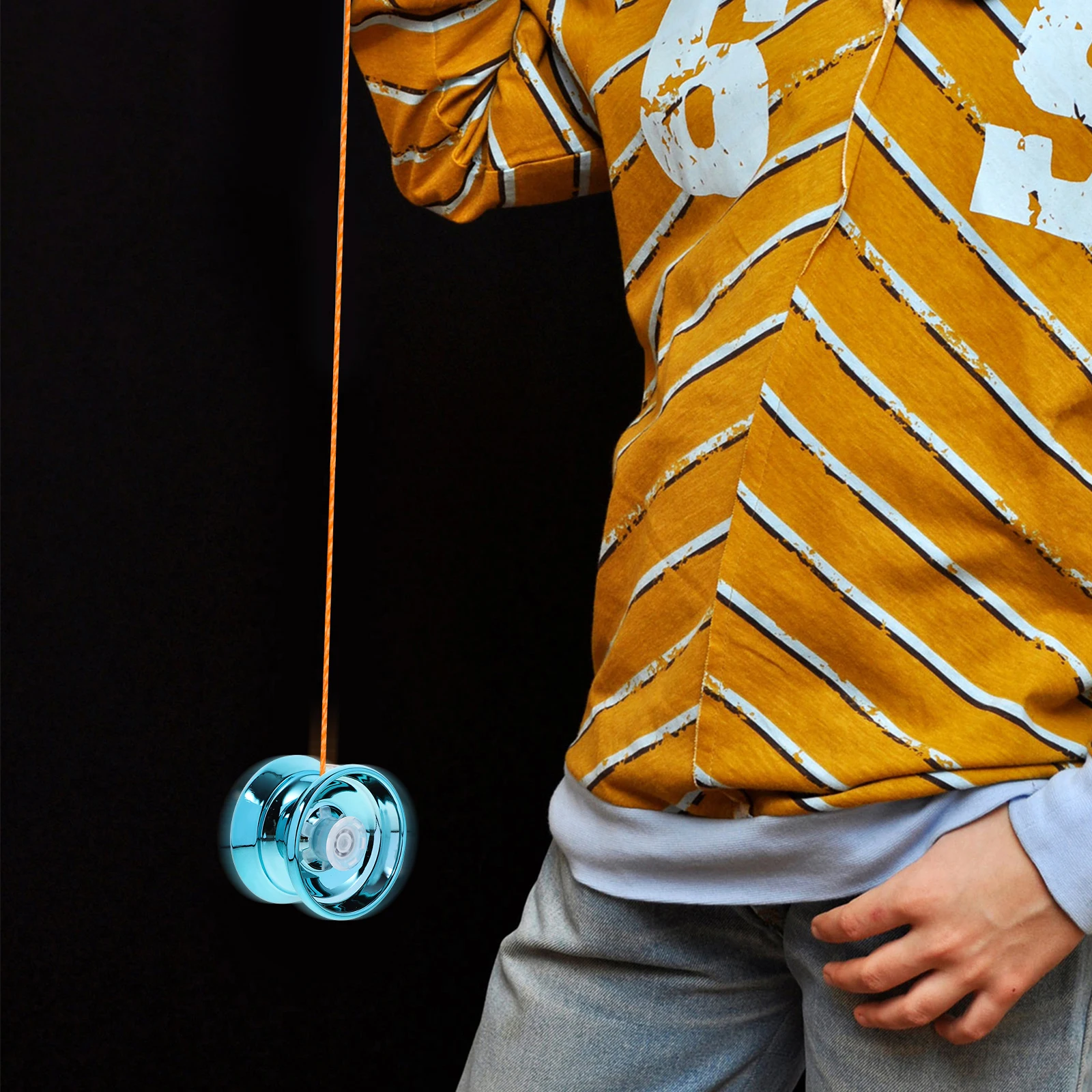 1 Set Of Entry-Level Yo-Yo Alloy String Ball For Beginner Smooth Fast Rotation Outdoor Play Educational Fingertip Exercise Yo-Yo