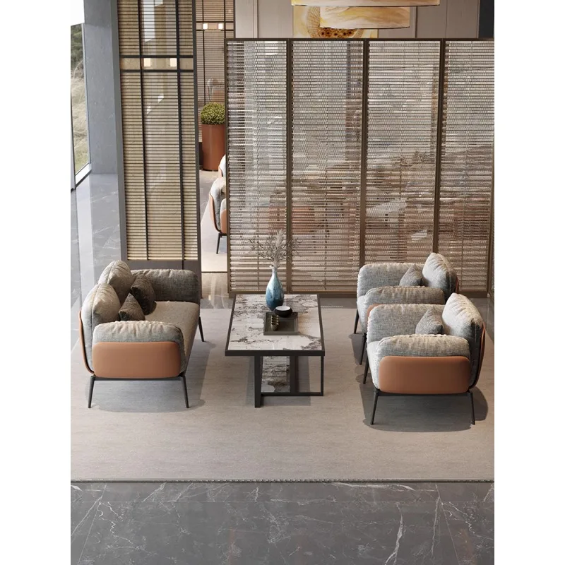 Simple light luxury sales office negotiation chair combination hotel cafe homestay reception one table and four chairs combinati