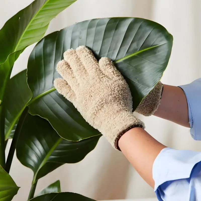 #！Stretchable Breathable Microfiber Dusting Gloves Non-Waterproof for Cars Boats RVs Pools Home Kitchen Cleaning