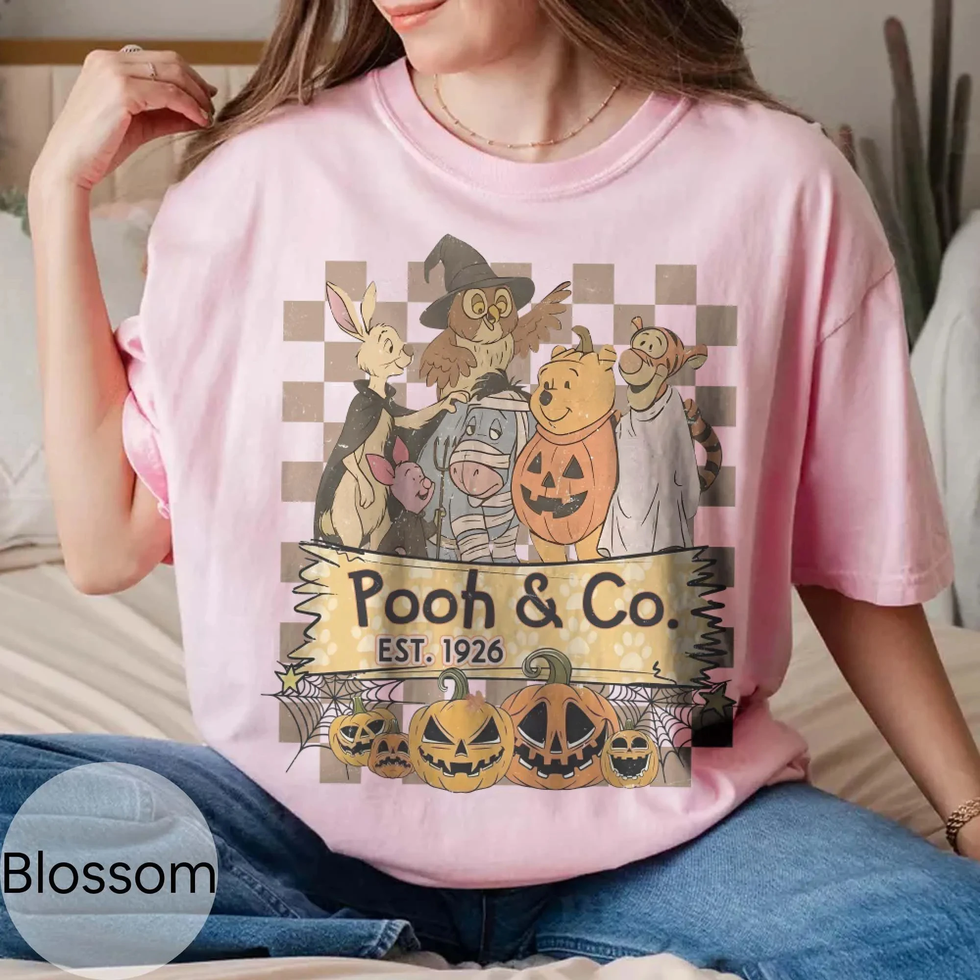 قميص Vintage Winnie the Pooh للهالوين، قميص Winnie the Pooh & Company القديم، قميص Winnie the Pooh and Friends Halloween