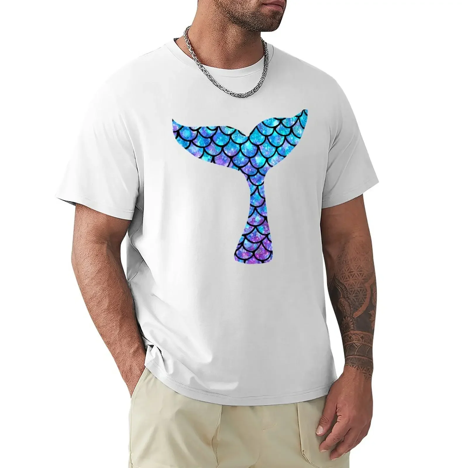 Mermaid Tail T-Shirt anime funnys Men's clothing