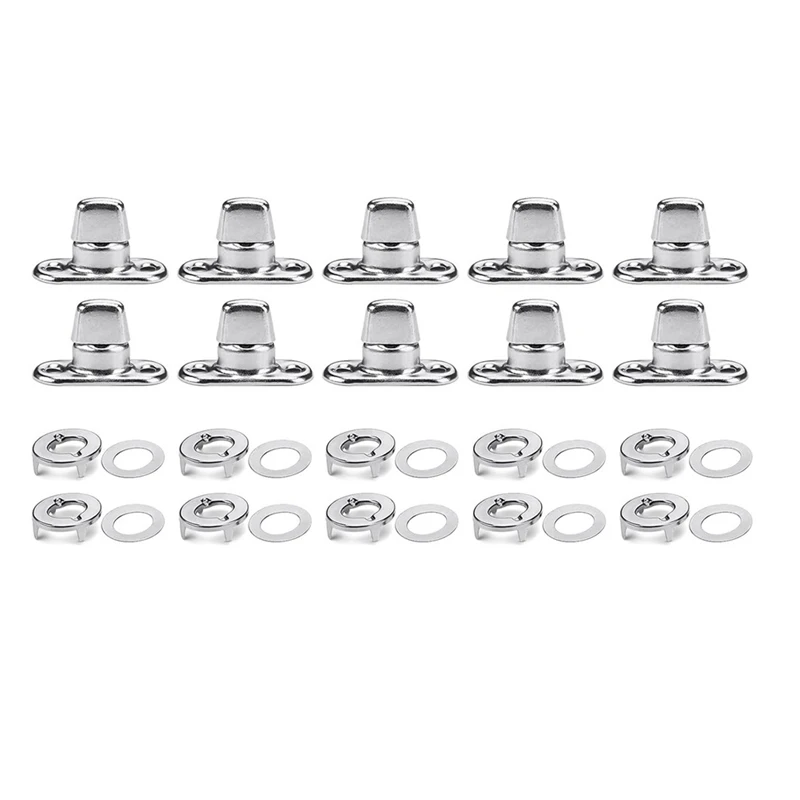10/20 Sets Marine Grade Twist Lock Fasteners Turn Button Eyelet and Stud, for Canvas Fastener Turn Buttons