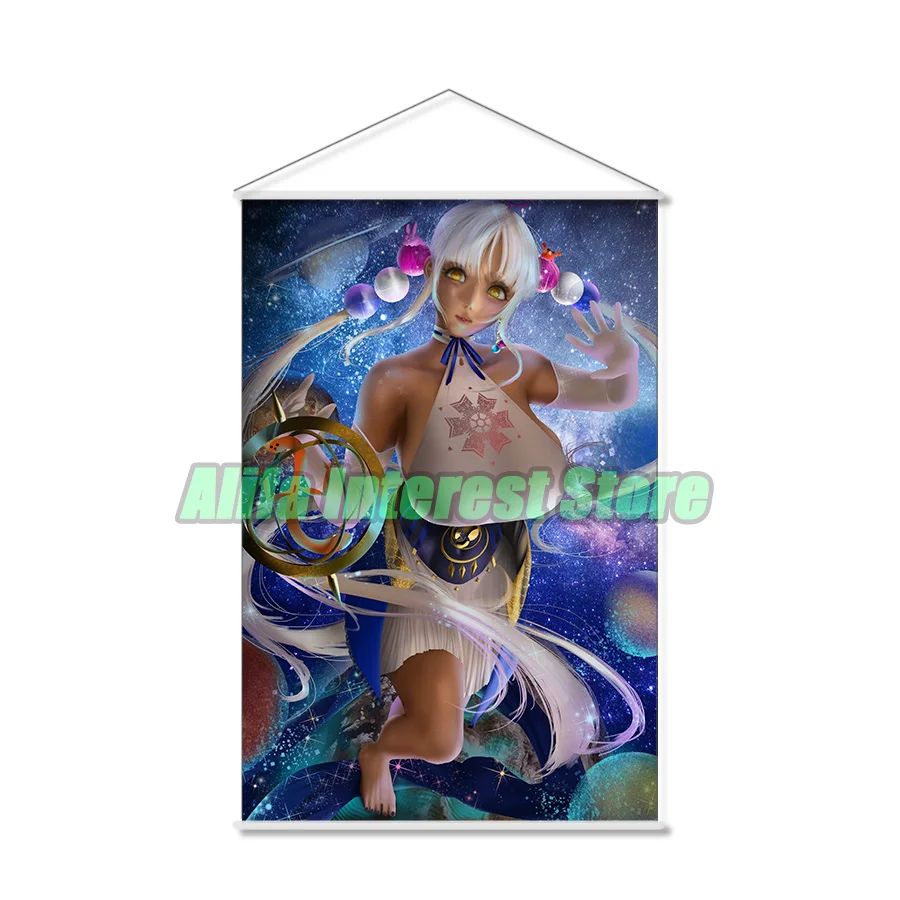 Sexy Tsukumo Sana VTuber Anime Wall Scroll Hanging Poster Home Decor Painting