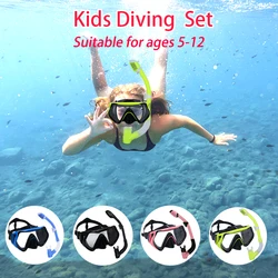 Snorkeling Mergulho Máscara Set para Crianças, Óculos de Natação Profissional, Silicone Snorkel, Óculos de Mergulho Livre