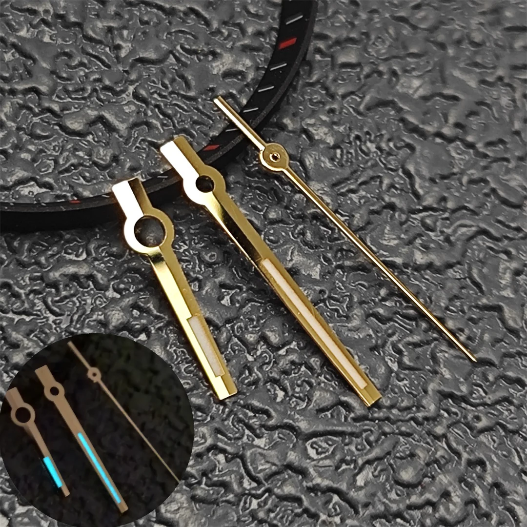 مصقول الفضة الذهب NH35 ساعة الأيدي الإبر C3 أو BWG9 مضيئة مؤشر Datejust الأيدي لقطعة استبدال Seiko NH35/NH36