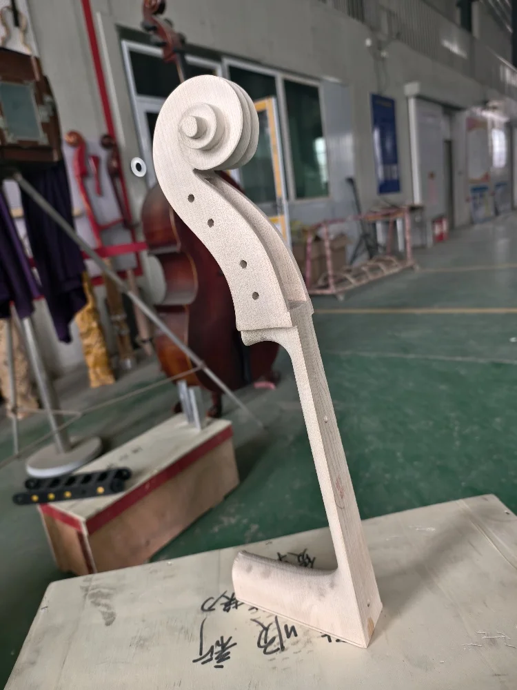 Factory produces cello heads, 4/4 cello heads, hand carved, high-quality