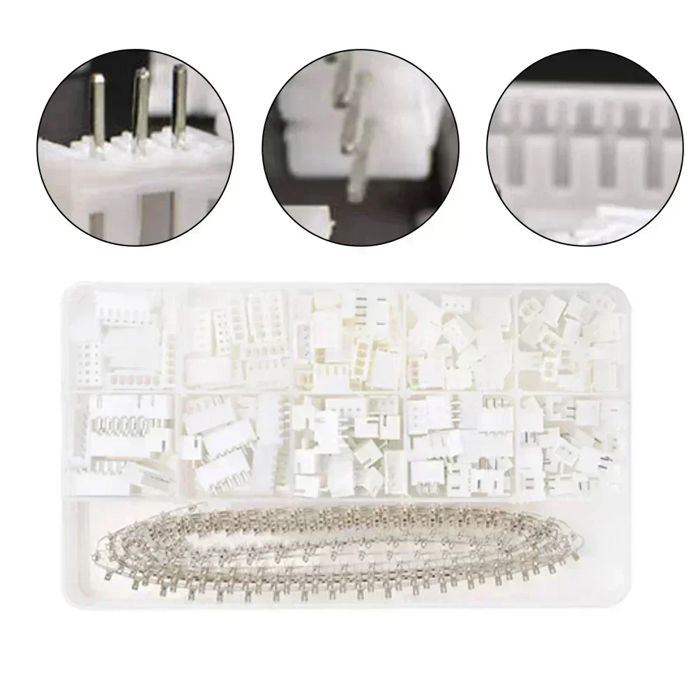 460 PCS For JST-XH 2.54mm Connector Kit 2/3/4/5/6 Pin Header Housing Connectors For Electrical Equipment Tool Accessory
