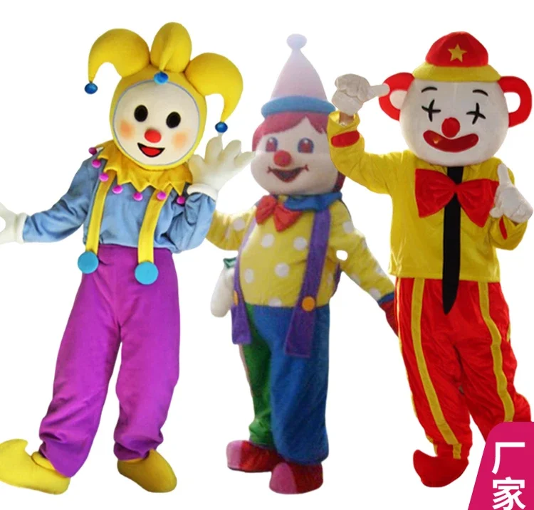 Christmas Clown Mascot Costume Cartoon Theme Anime Cosplay Costumes Carnival Birthday Mascotte Fancy DRESS Funny Colorful