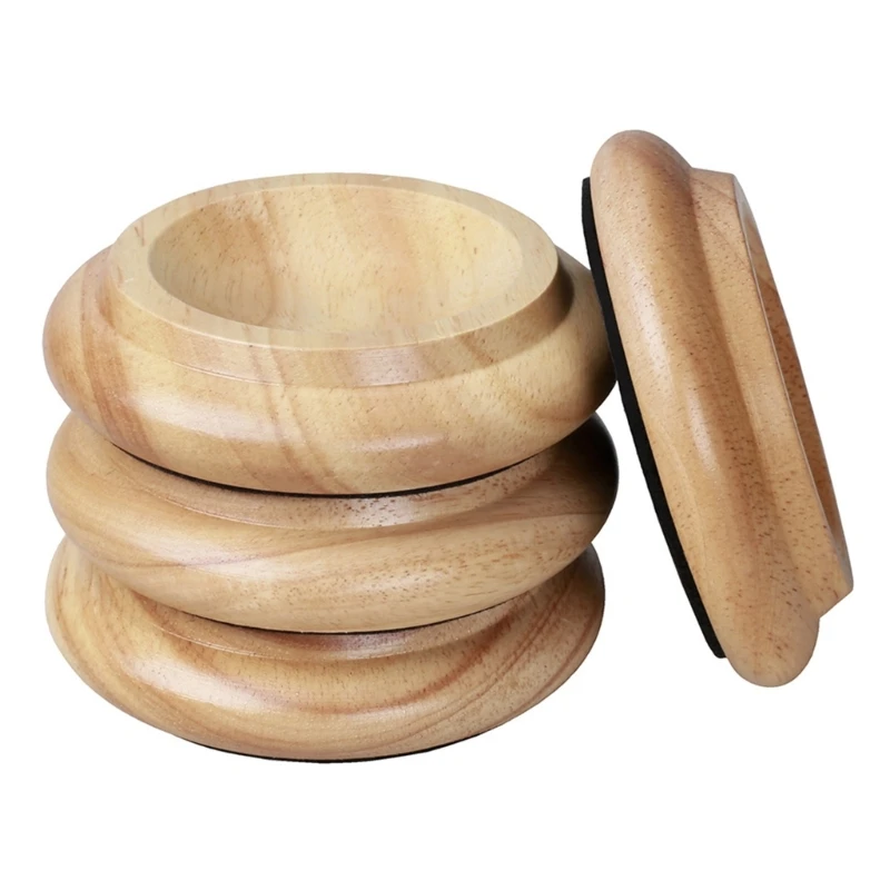 Q39E Wheel Support Cups for Pianos and Heavy Furniture Set of 4 with Centered and Floor Buffer Pad Daily