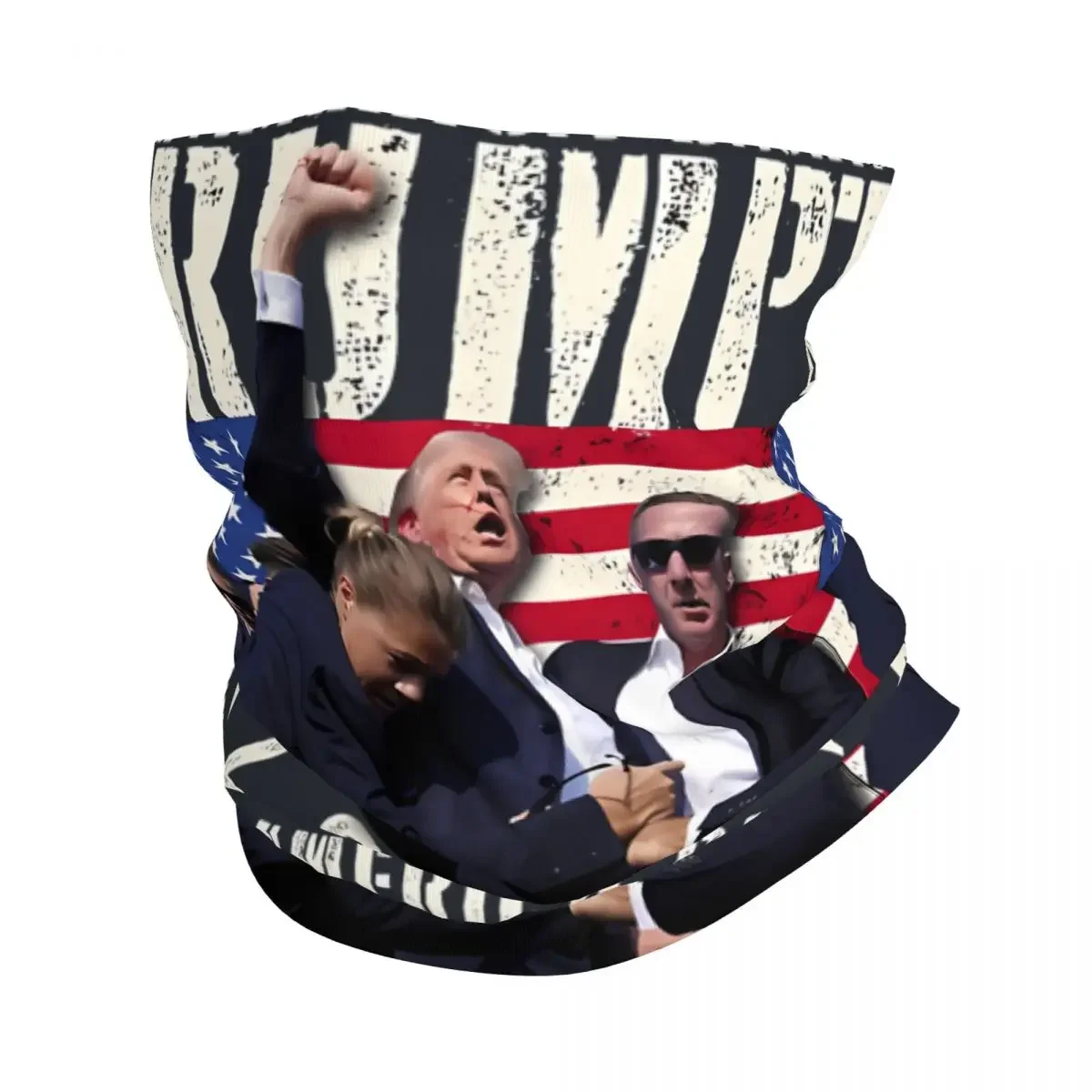 Trump Fight 2024 We The People Stand With DONALD TRUMP Bandana Neck Cover Motorcycle Club Donald Trump Face Scarf Adult Winter