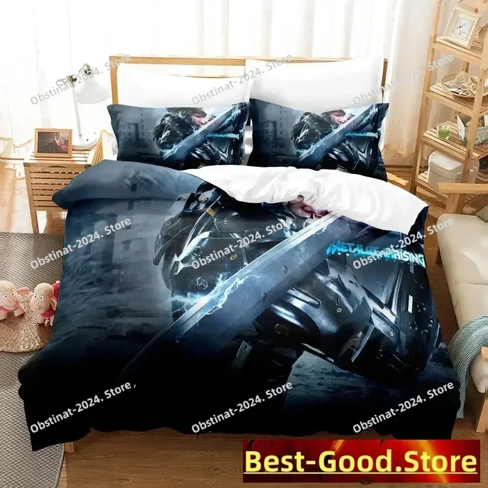 Metal Gear Rising Revengeance Bedding Set Printed Bed Set With Pillowcase Bed Duvet Cover Single Double Queen Super King Size