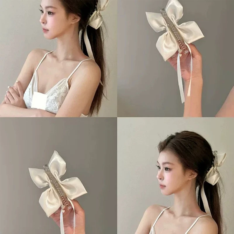 

1 Pcs Ladies' Hair Clip French Bow Cute Sweet Kawaii Verstaile Banana Clips High-quality Luxury Brand Hair Accessories For Girl