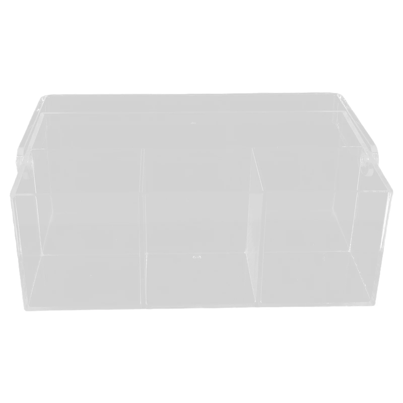 

Clear Acrylic Cutlery Storage Box Transparent Organizer Multi-Function Handle Spoon Fork Holder Kitchen Picnic Party Tableware