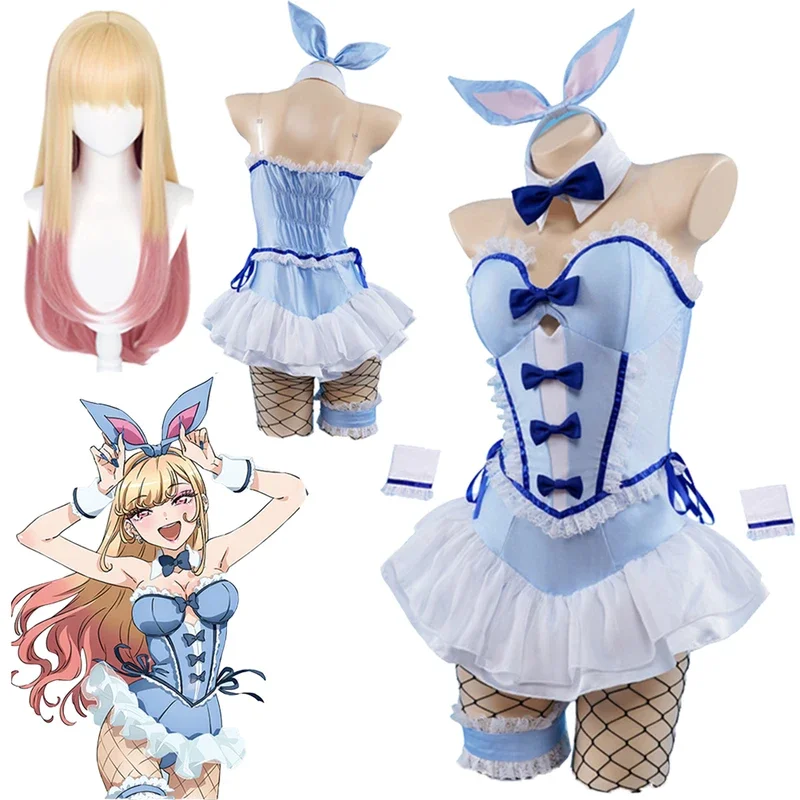 Bunny girl Kitagawa Marin cosplay sexy women costume dress up cosplay 5000 roleplay loop panda rabbit ear jumpsuit