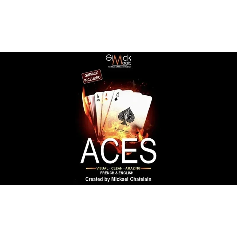 ACES by Mickael Chatelain (Gimmick and Online Instructions) Magic Tricks Illusions Card Magia Magie Decks Street Performer