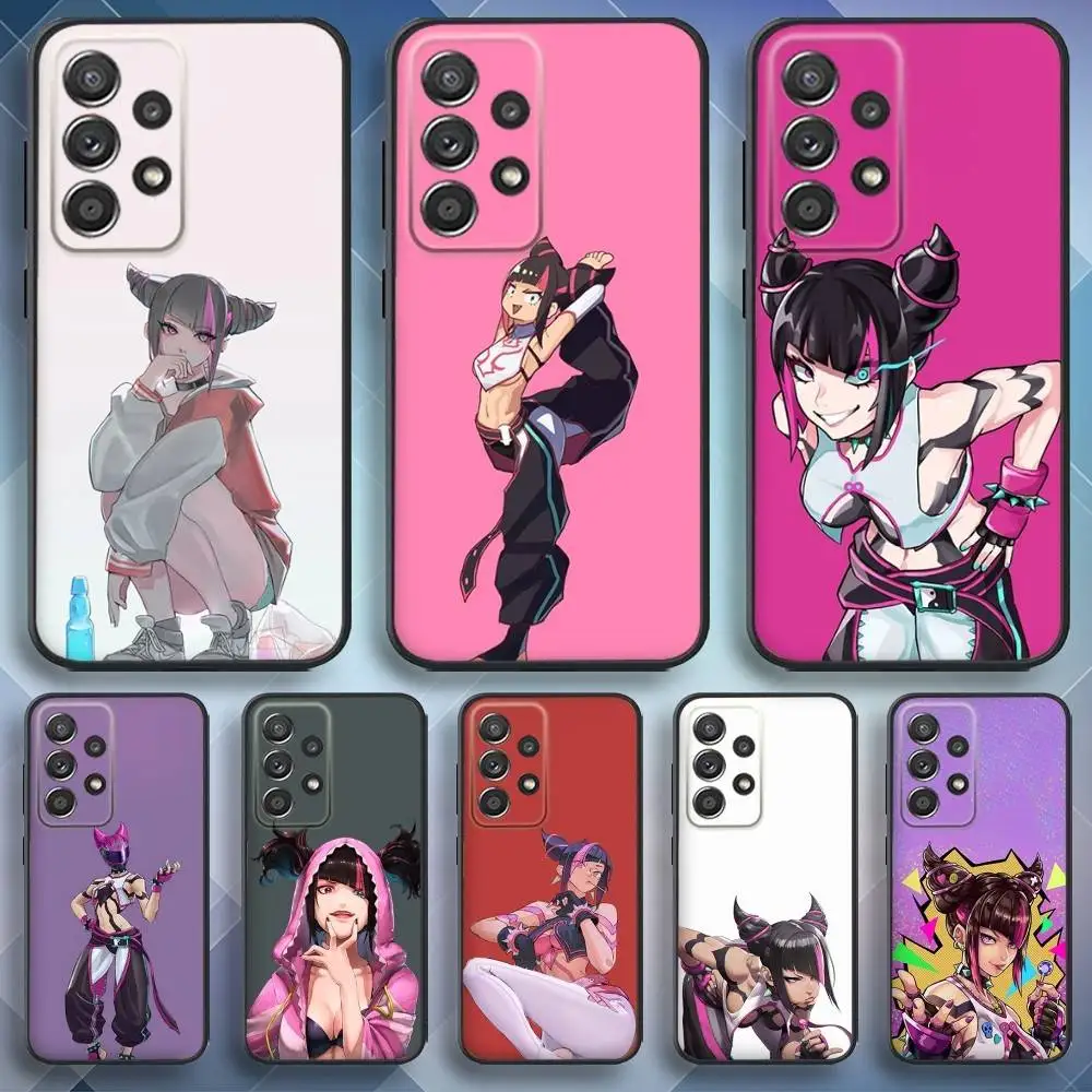 

Han J-Juri Street Fighter Phone Case For Samsung S25,S24,S21,S22,S23,S30,Ultra,S20,Plus,Fe,Lite,Note,10,9,5G Black Cover