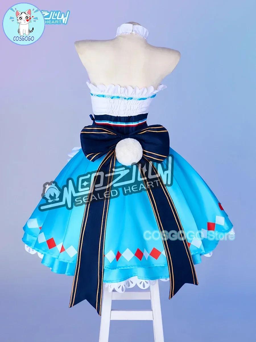 COSGOGO Eyjafjalla Cosplay Costume Arknights Game Suit Cos Lovely Maid Dress Uniform Halloween Party Outfit Women New 2024