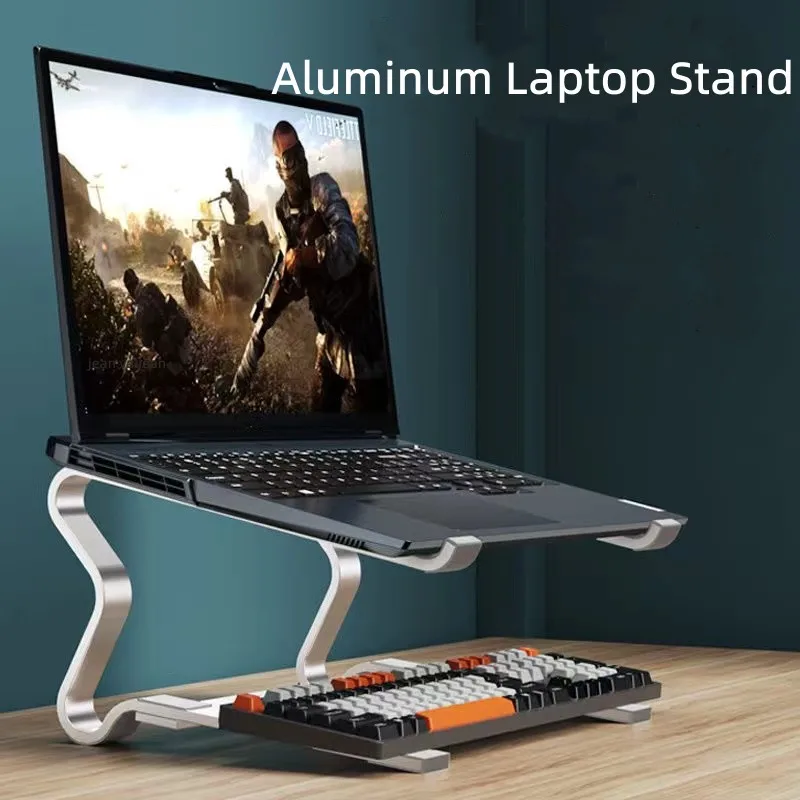 Aluminum Laptop Stand Portable Game Notebook Cooling Holder Compatible With 10-18 Inch Computer Non-Slip for Macbook Lenovo DELL