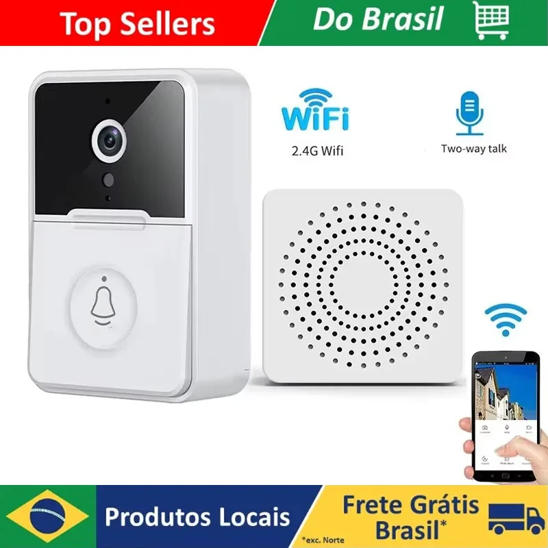 Brasil Wireless WiFi doorbell camera, waterproof video doorbell, intelligent outdoor security doorbell camera, security camera