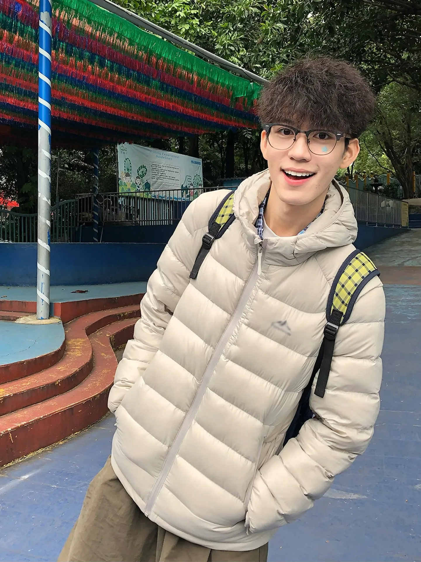 

Light ey Hooded Men's down Jaet Slim Fit Warmth Lightweight Faionable Winter Coat Breathable Water Resistant Cotton Padded